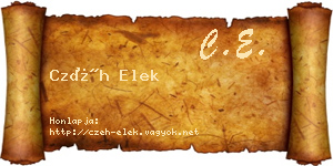 Czéh Elek névjegykártya